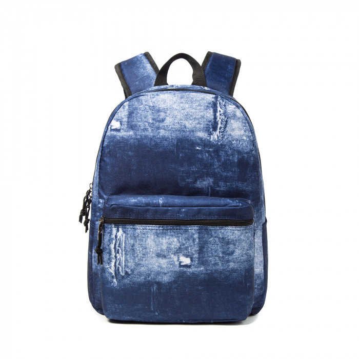 Vintage Canvas Backpack - Polyester - Dark Blue - Khaki from Apollo Box