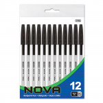 SS1742,<br> Nova Black Color Stick Pen (12/Pack)