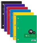 SS558/SS559<br>70 Ct. 1-Subject Spiral Notebook